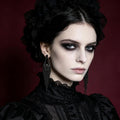 MourningGardenStudio Black Crystal Tassel Earrings Victorian Gothic Jewelry