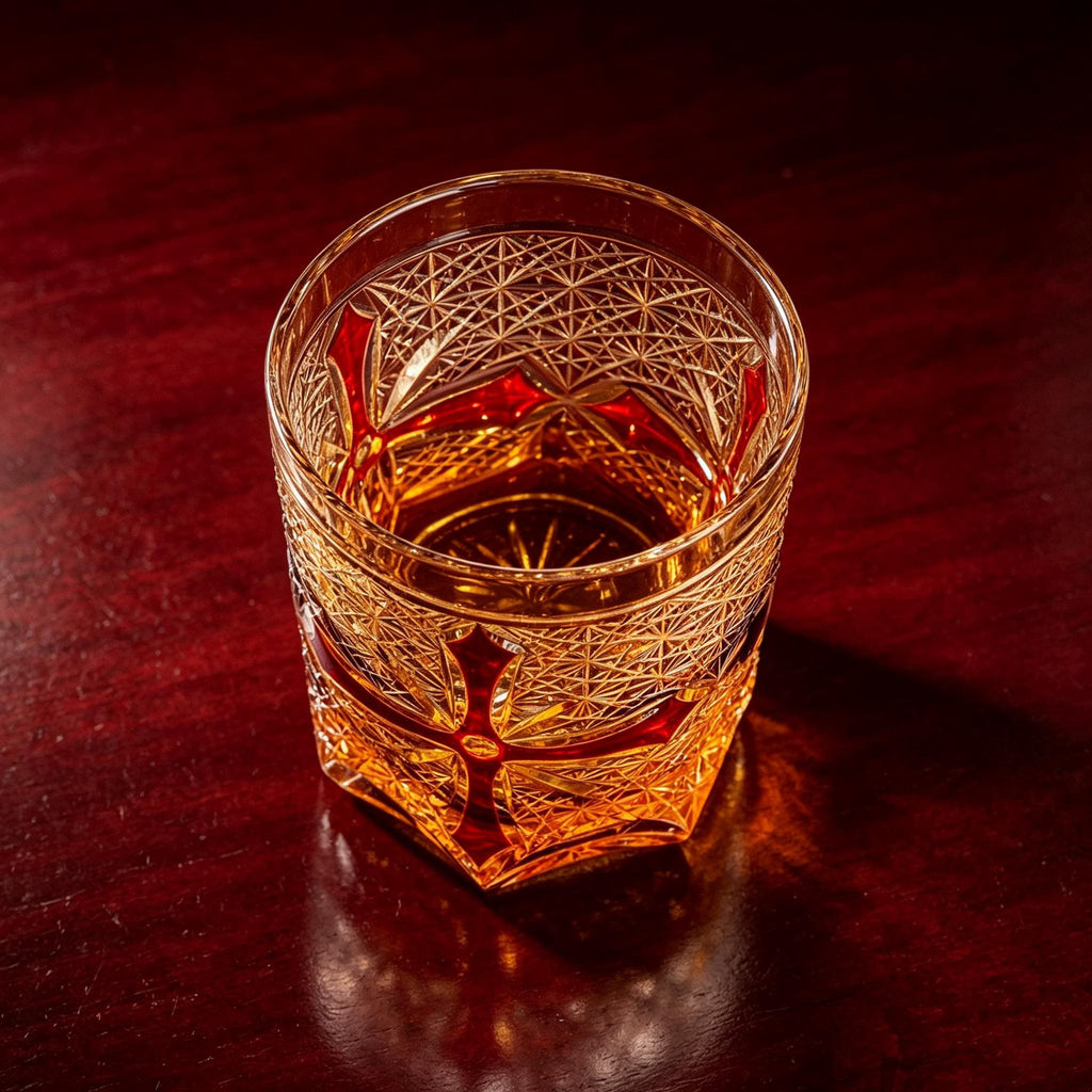 Hand Blown Crystal Tumbler Gothic Whiskey Glass Victorian Vampire