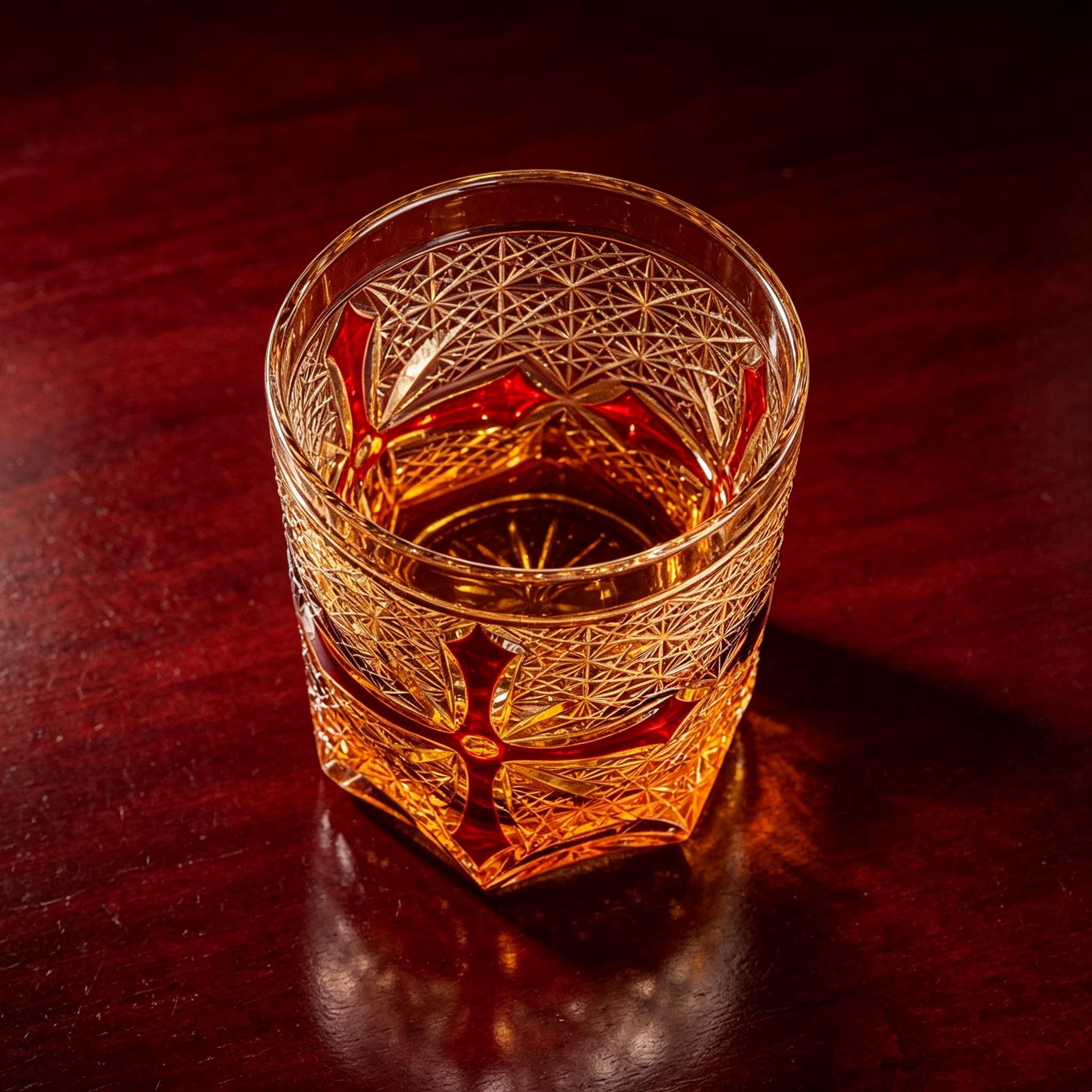 Hand Blown Crystal Tumbler Gothic Whiskey Glass Victorian Vampire