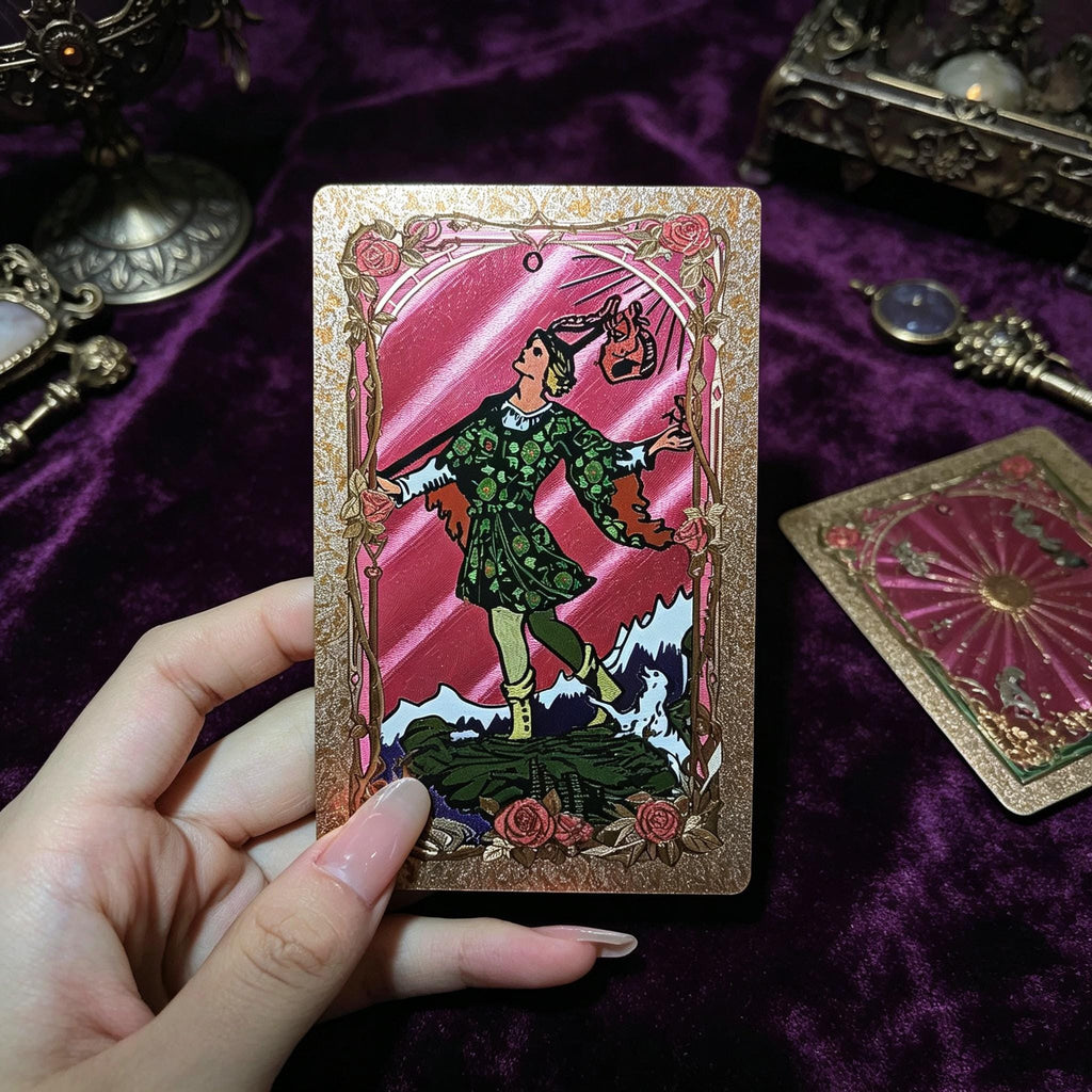 Pink Gothic Tarot Deck Rider Waite Inspired Waterproof Cards