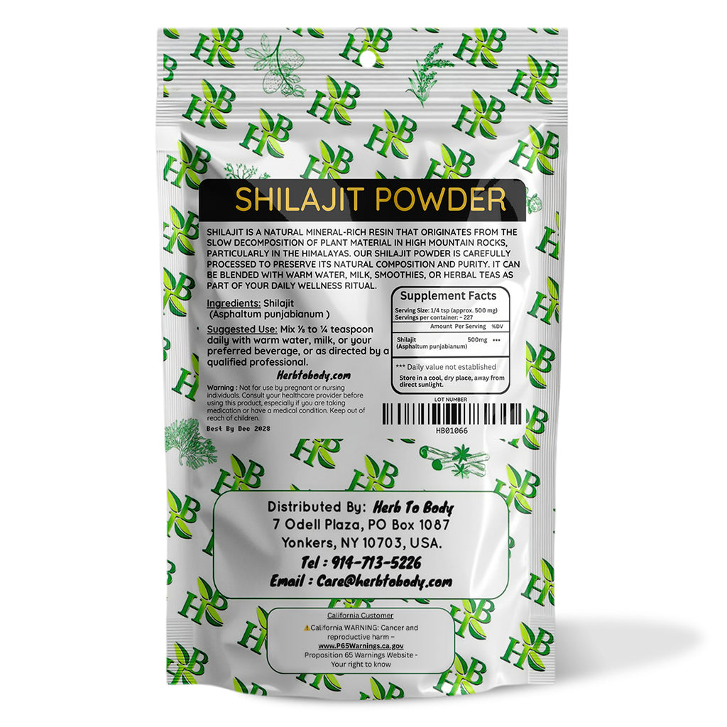 Herb To Body Pure Himalayan Shilajit Powder 85 Trace Minerals