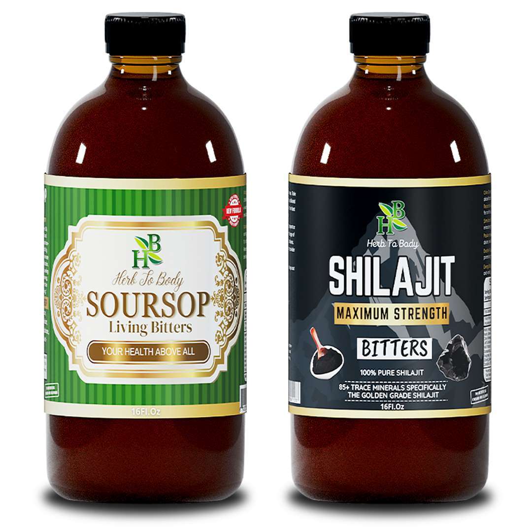 Herb to Body Soursop and Shilajit Herbal Bitters 2-Pack