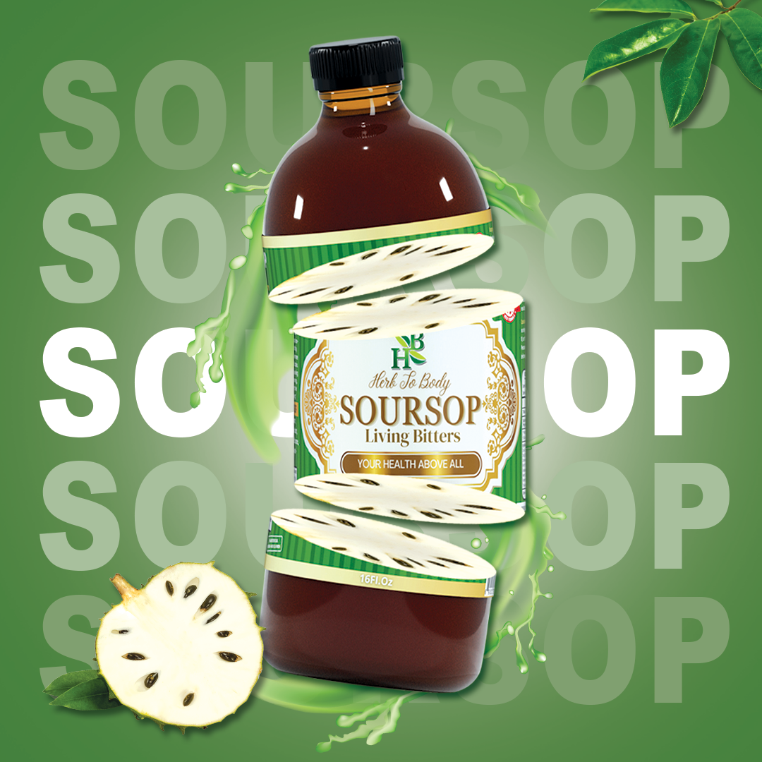 Herb to Body Soursop Living Bitter Herbal Supplement 16 fl oz